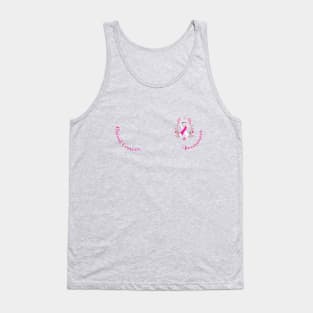 Breast Cancer awareness pink ribbon support design Tank Top